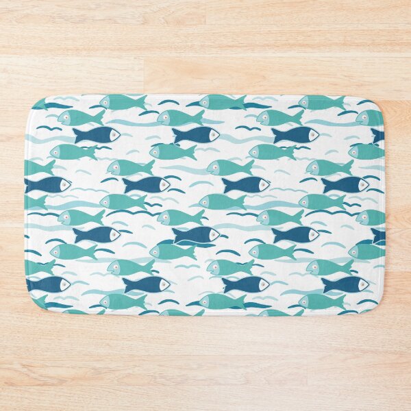 Item preview, Cute shoal of fish swimming in sea water.   designed and sold by Limolida.
