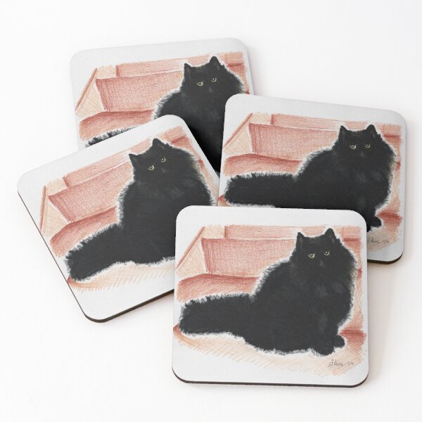 Item preview, fluffy furry black cat designed and sold by Any Art Netty .