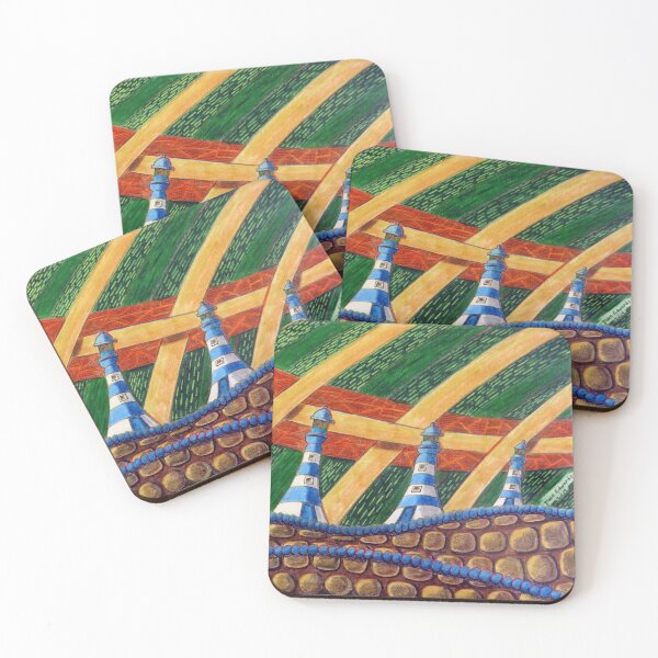 Item preview, 451 - THE FOUR LIGHTHOUSES - COLOURED PENCILS - DAVE EDWARDS - 2019 designed and sold by BLYTHART.