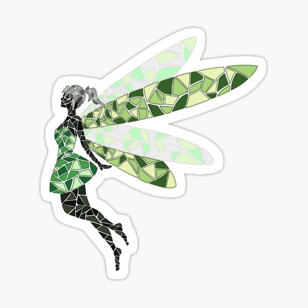 Aro Stained Glass Mosaic Fairy Sticker For Sale By Chatartistique