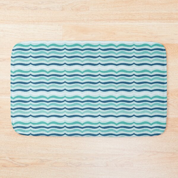 Item preview, Turquoise blue ocean waves seamless vector pattern.  designed and sold by Limolida.