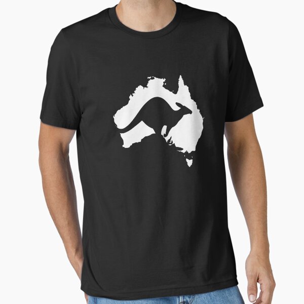 Item preview, Australia - kangaroo silhouette with national border designed and sold by Mohja-Design.