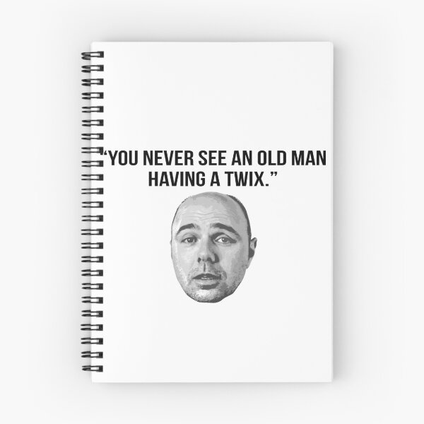 Item preview, Karl Pilkington Quote: "You never see an old man having a Twix" designed and sold by AshGrove.