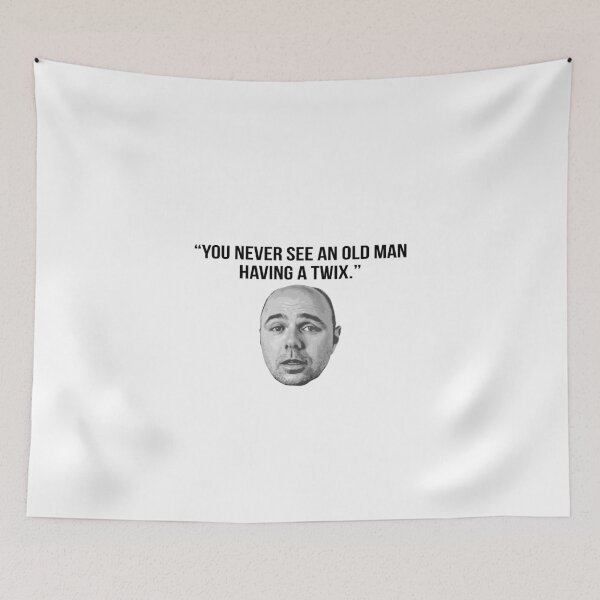 Item preview, Karl Pilkington Quote: "You never see an old man having a Twix" designed and sold by AshGrove.