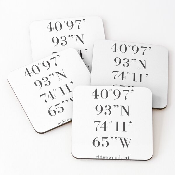 Item preview, Ridgewood New Jersey Longitude and Latitude designed and sold by Claireandrewss.