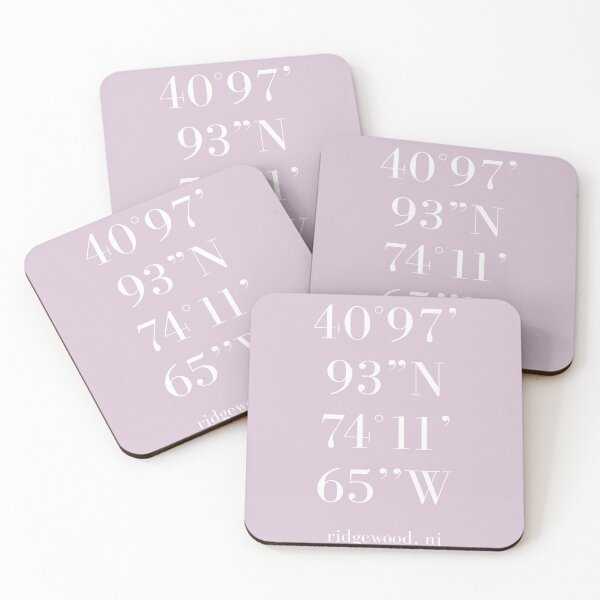 Item preview, Ridgewood New Jersey Longitude and Latitude Pink designed and sold by Claireandrewss.