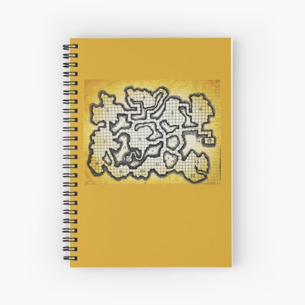 Old School Dungeon Map Art | Goblin Caves Spiral Notebook