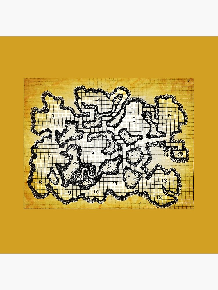 Old School Dungeon Map Art | Goblin Caves by TFCreative
