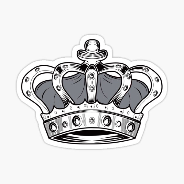 Crown - Grey 2 Sticker
