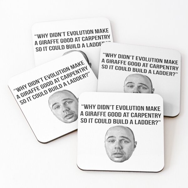 Item preview, Karl Pilkington Quote: "Why didn't evolution make a giraffe good at carpentry..." designed and sold by AshGrove.