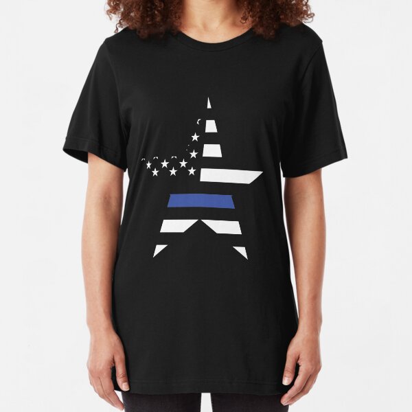 Police Heartbeat Thin Blue Line Girls Boys Short Sleeve Tshirts Clothing