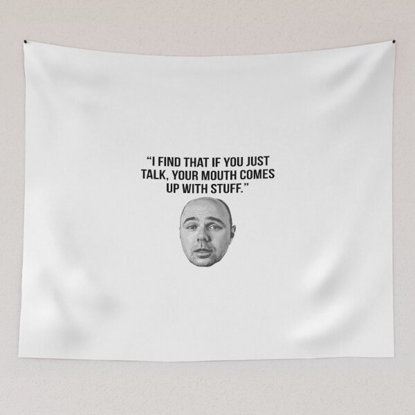 Item preview, Karl Pilkington Quote: "I find that if you just talk, your mouth comes up with stuff" designed and sold by AshGrove.