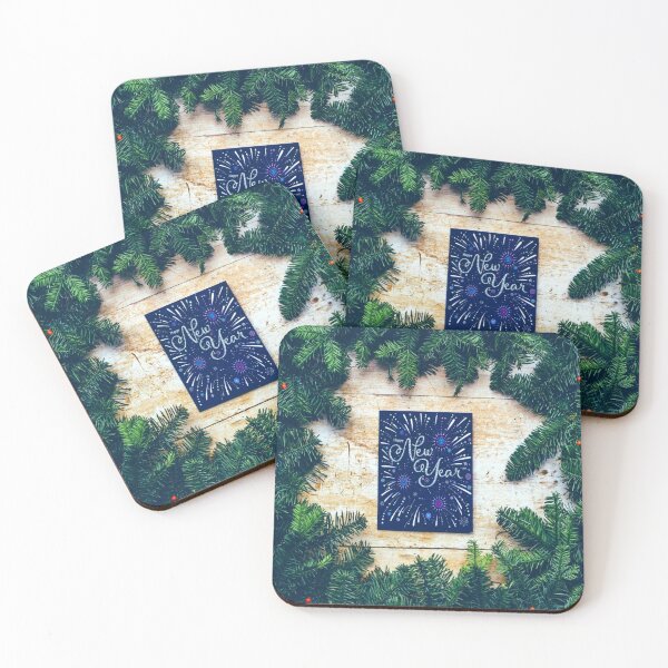 Item preview, Happy New Year Blue and Green Pine designed and sold by mwagie.