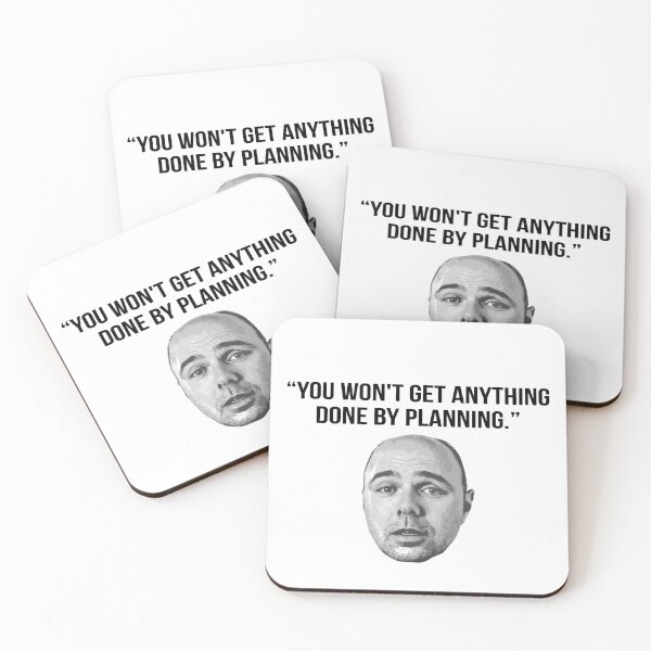 Item preview, Karl Pilkington Quote: "You won't get anything done by planning." designed and sold by AshGrove.
