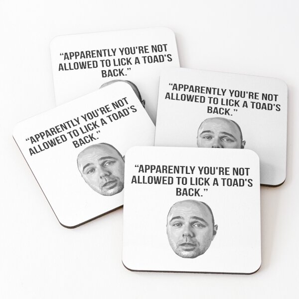 Item preview, Karl Pilkington Quote: "Apparently you're not allowed to lick a toad's back." designed and sold by AshGrove.