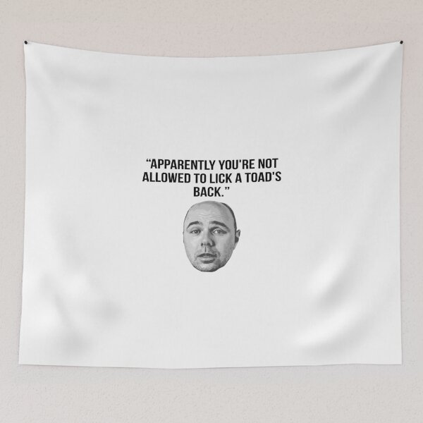 Item preview, Karl Pilkington Quote: "Apparently you're not allowed to lick a toad's back." designed and sold by AshGrove.