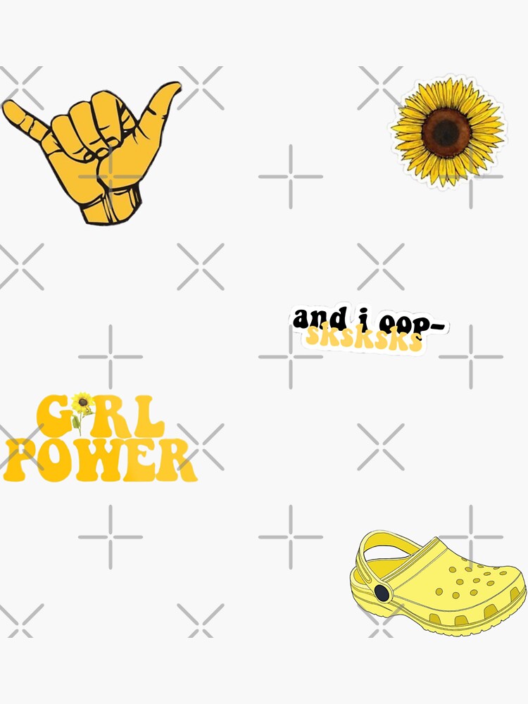 "Trendy Yellow VSCO Sticker Pack" Sticker for Sale by shannondunnx