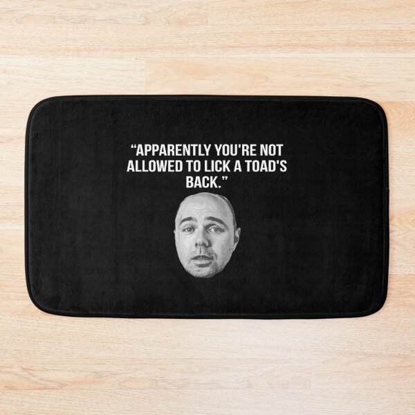 Item preview, Karl Pilkington Quote: "Apparently you're not allowed to lick a toad's back." [White text] designed and sold by AshGrove.