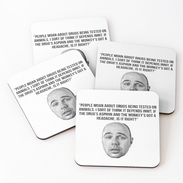 Item preview, Karl Pilkington Quote: "People moan about drugs being tested on animals...." designed and sold by AshGrove.