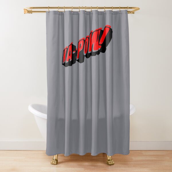 Funny Vintage Comic Book Style Sound Effect KaPow Shower Curtain