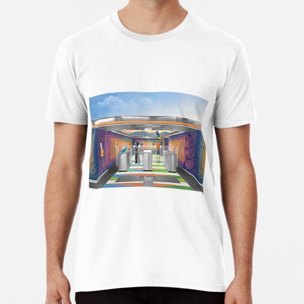 Un pedacito de arte y cinetismo del gran maesto Cruz Diez en el metro de Madrid Camiseta premium