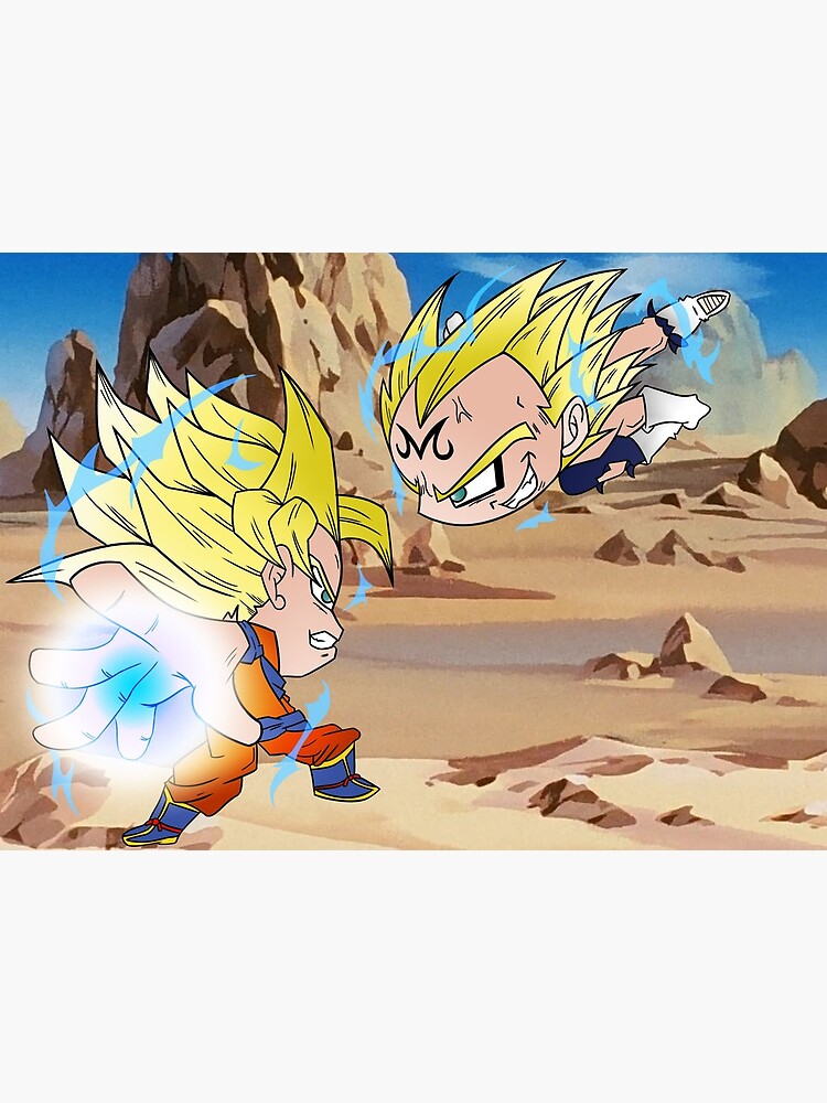 SSJ2 Goku vs Majin Vegeta Manga Page | Art Board Print