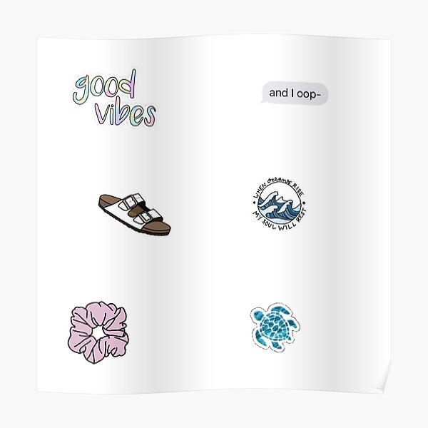 "Trendy VSCO Sticker Pack" Poster for Sale by shannondunnx Redbubble