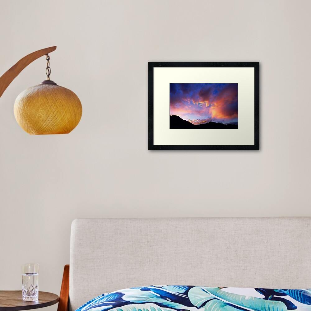 A Gift before Darkness - Sunrise At Red Rock Framed Art Print