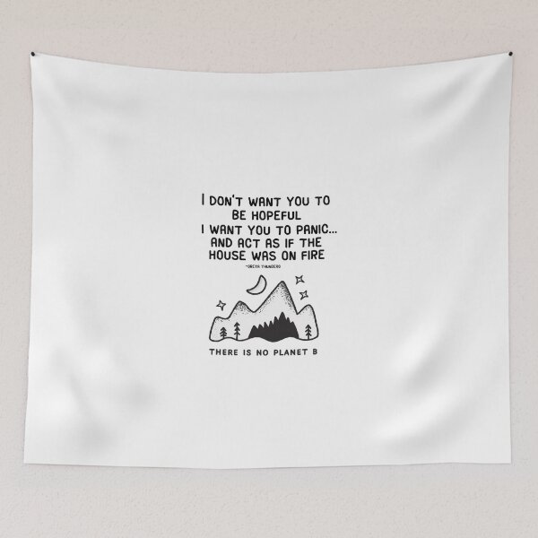 Item preview, Greta Thunberg House On Fire Quote designed and sold by RainbowPandas.