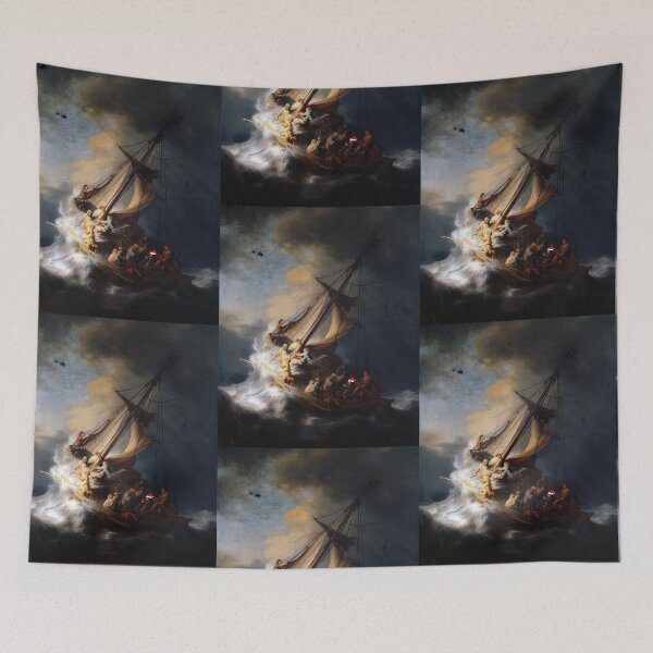 Item preview, Subtly Ruined Christ in the Storm on the Lake of Galilee- Christmas  designed and sold by weavernap.