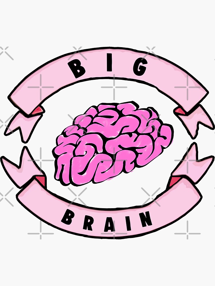 "Yeah, This Is Big Brain Time Meme" Sticker by Barnyardy Redbubble