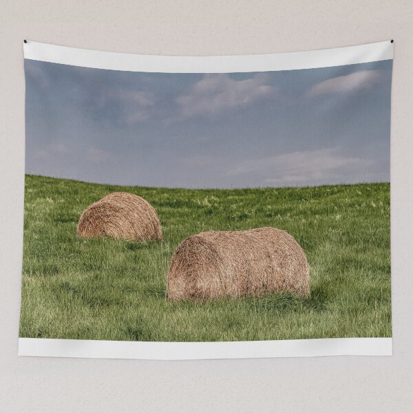 Item preview, Hay bales on a hill. Pennsylvania designed and sold by ShootFirstNYC.