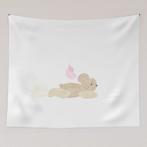 Item preview, Pink Teddy Bear Sliding into Home Base  designed and sold by lovelyinkshop-.
