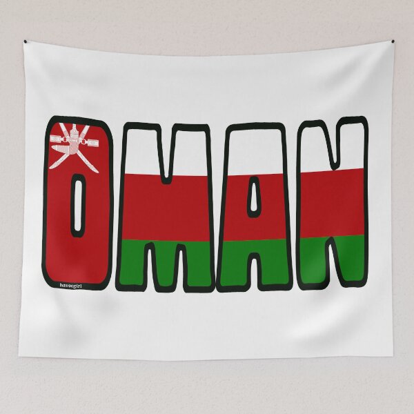 Item preview, Oman Font With Omani Flag designed and sold by Havocgirl.
