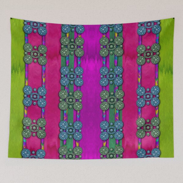 Item preview, flowers in a rainbow liana forest festive designed and sold by Pepita Selles.