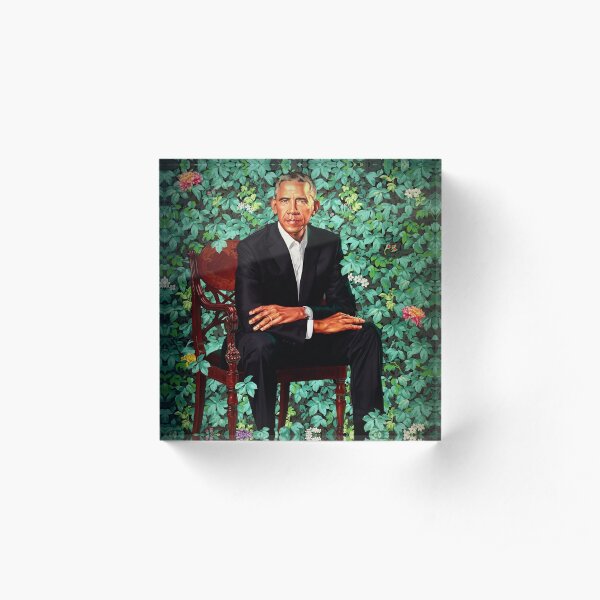 Unframed President Barack Obama Smithsonian's National Portrait Gallery Acrylic Block