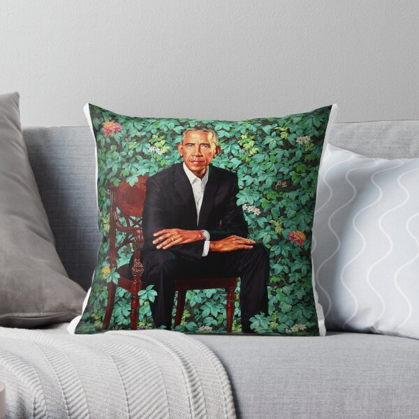 Unframed President Barack Obama Smithsonian's National Portrait Gallery Throw Pillow