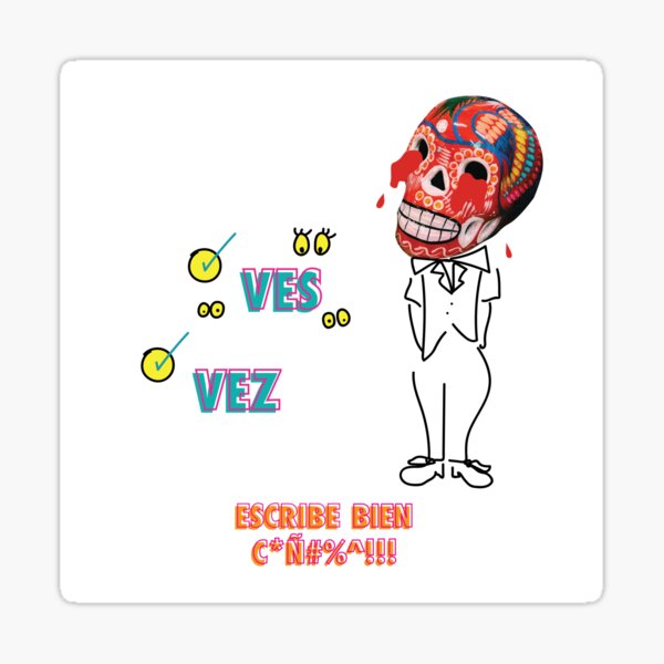 Vista previa del artículo con la obra «Habla Bien C * Ñ #% ^ !!!, Este es un PSA», diseñado y vendido por paopolli.