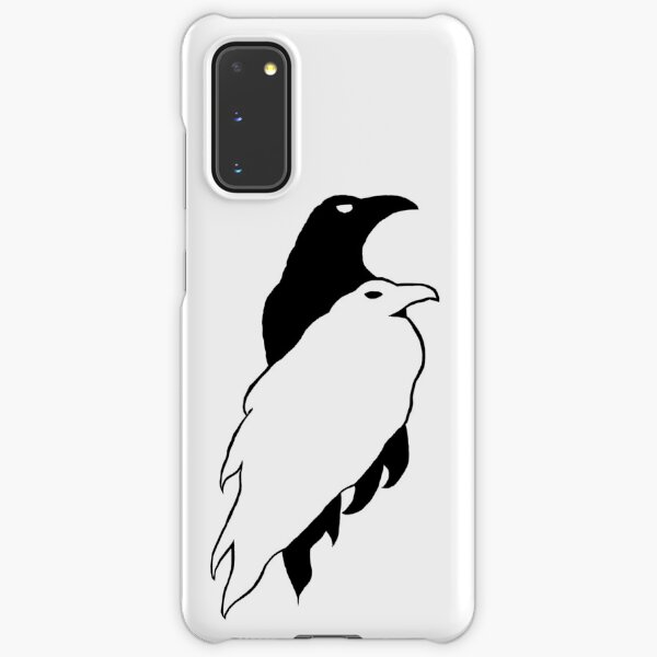Black and White Crow Pair on White Samsung Galaxy Snap Case