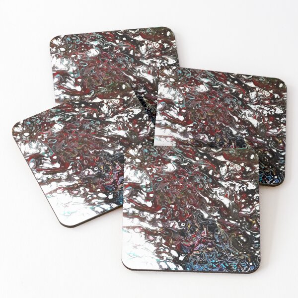 Item preview, Red to Blue Acrylic Pour designed and sold by BlackLotusHM.