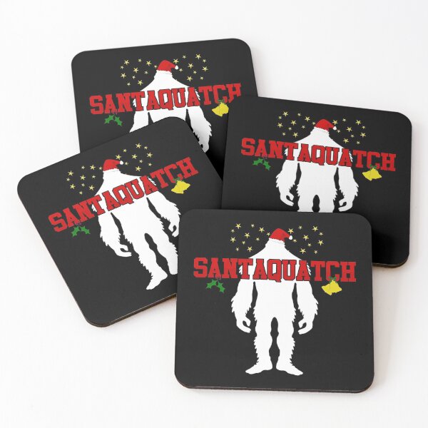 Item preview, Santaquatch Bigfoot Silhouette Christmas Holiday print designed and sold by tronictees.