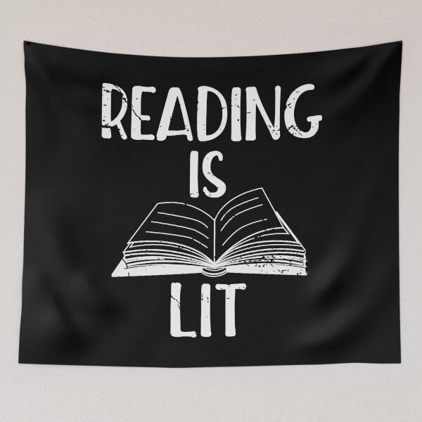 Item preview, Reading Is Lit Book Lovers Reading print designed and sold by tronictees.