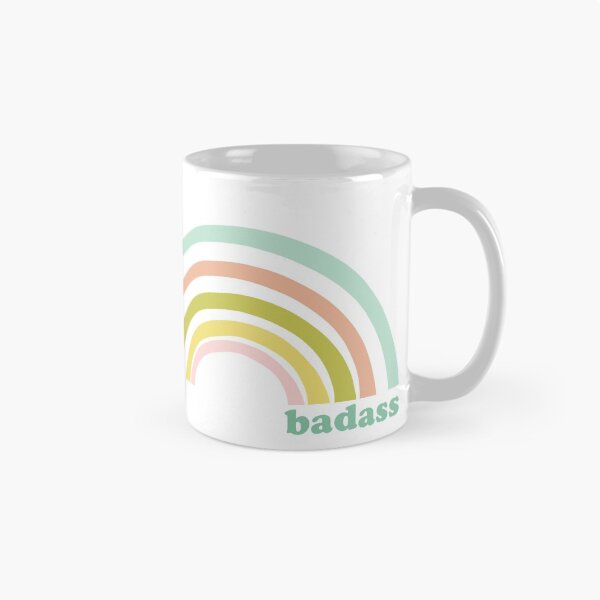 Aperçu de l'œuvre Arc-en-ciel badass | Formes géométriques et citation drôle dans des couleurs pastel créée et vendue par JuneJournal.