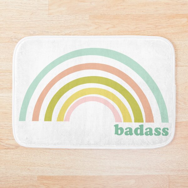 Item preview, Badass Rainbow | Geometric Shapes and Funny Quote in Pastel Colors designed and sold by JuneJournal.