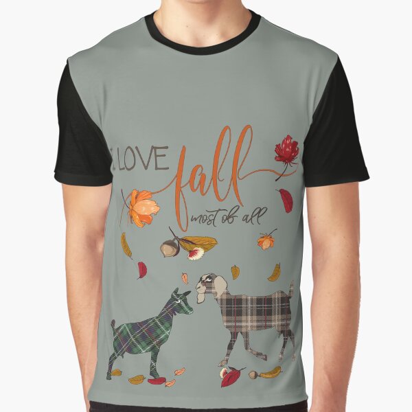 Goat Lovers - I Love Fall Most of All Graphic T-Shirt
