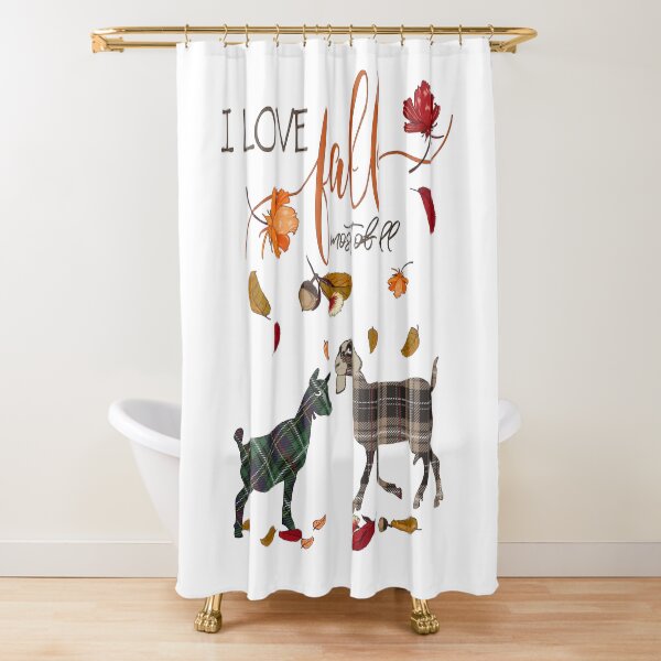 Goat Lovers - I Love Fall Most of All Shower Curtain