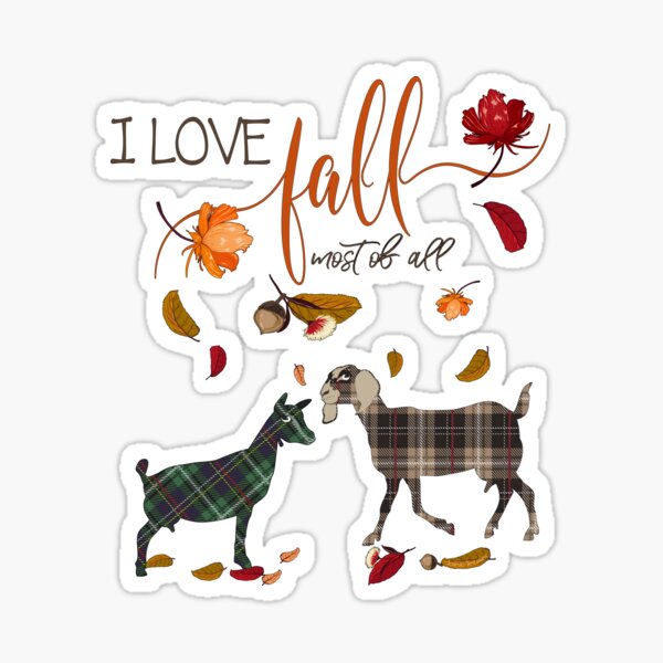 Item preview, Goat Lovers - I Love Fall Most of All  designed and sold by IconicTee.