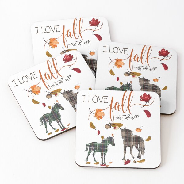 Item preview, Horse Lovers - I Love Fall Most of All  designed and sold by IconicTee.