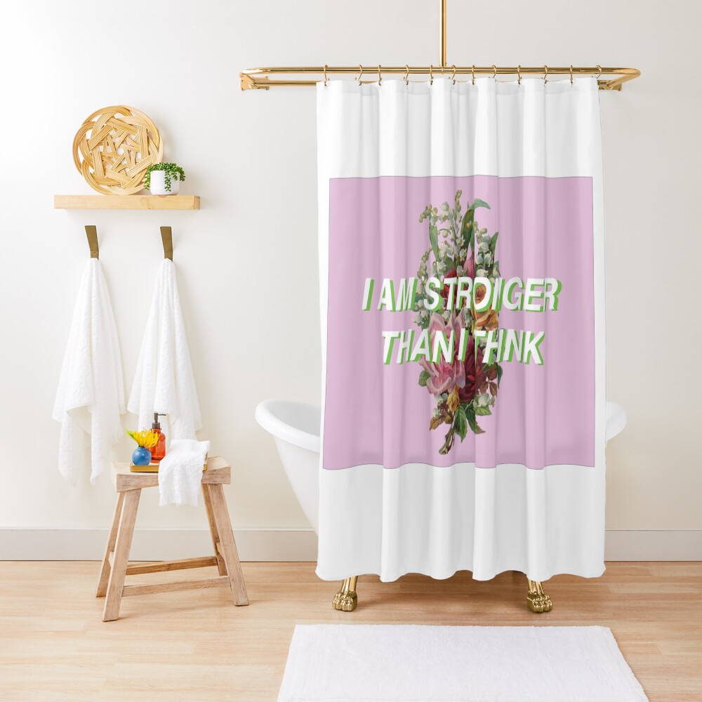 "Mental Health Mantra 2" Shower Curtain by emmjah Redbubble