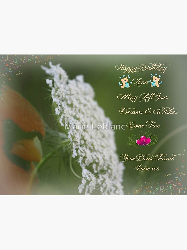 “HAPPY BIRTHDAY ANN” Poster by marieluise58 | Redbubble